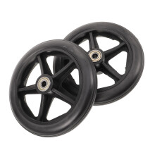 2pcs Heavy Duty Wheelchair Front Wheels Universal Replacement Parts WearResistant Quiet Design