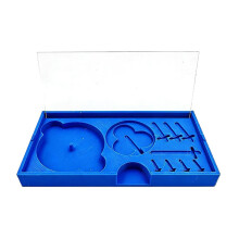 Boîte d'organisateurs de réparation de montres à vue-Bleu