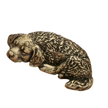 Tierstatuen aus Metall, Hundefigur, Skulpturen, Ornament-Liegen