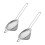 Set mit 2 Edelstahl-Eissieben mit langem Griff,-Silber 1
