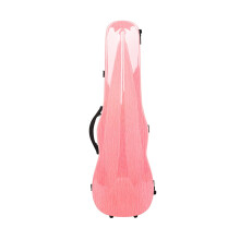 4/4 Full Size Carbon Fiber Violin Case, Lightweight Hard Shell with Straps, Elegant Pink Finish