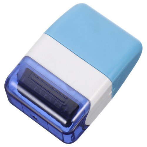 Identity Protection Roller Stamp with Fast Drying Ink, Self Inking Privacy Security Stamp for Mail and Documents, Blue