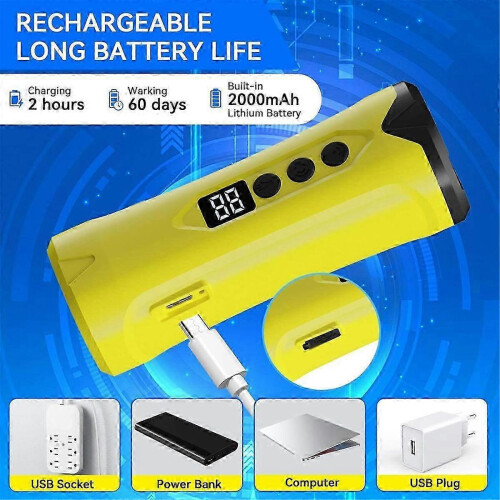 Ultrasonic Dog Repeller & Bark Deterrent Device with Flashlight - Effective Training Tool for Pet Behavior Control 2
