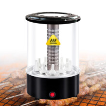 Vertical Rotisserie Grill Electric Kebab Machine with 360 Automatic Rotation and EasyClean Oil Pan for Home and Outdoor BBQ