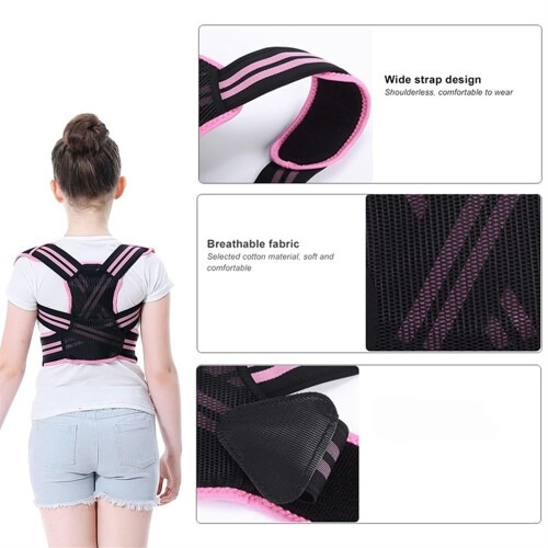 Kids Posture Corrector Adjustable Back Support Brace with Ergonomic Counterpull Design for Teens Blue Medium 1