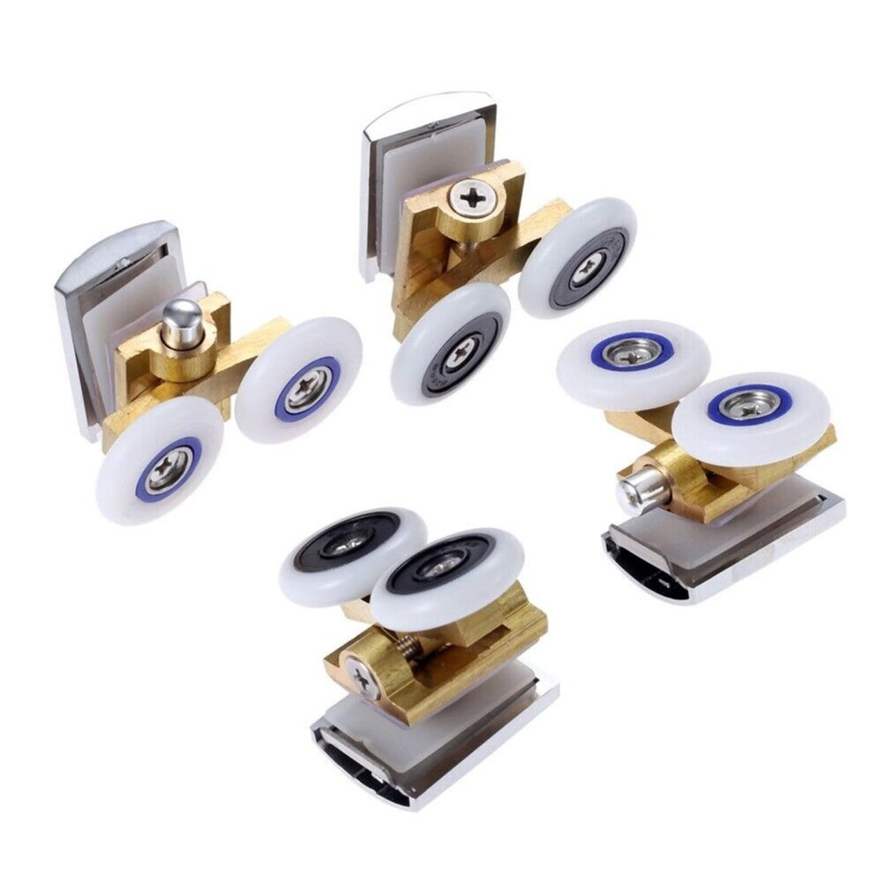 4 Pack Durable Zinc Alloy Shower Door Rollers 28Mm Smooth Quiet Sliding Replacement For 68Mm Glass Doors 9330225713685