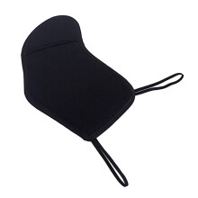 Violin Chin Rest Pad Cover Comfortable Cotton Cushion with Elastic Band for 4/4 Violin Black
