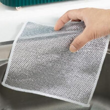 Dish Scrub Cloths Set of 10, Reusable NonScratch Cleaning Cloths for Kitchen, Easy Rinse, Durable Edges