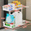 Space Saving Under Sink Shelf Unit with Slide Out Trays &-White 4