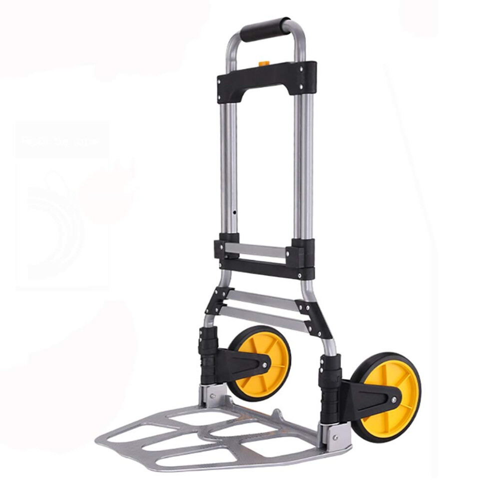 Folding Hand Truck 330Lbs Heavy Duty Aluminum Luggage Cart With Telescoping Handle And Rubber Wheels For Travel And Industrial Use 9351714917704