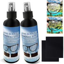 2PCs Lens Scratch Remover Spray for Eyeglasses and Car Glass – Quick Scratch Liquid Twin Pack