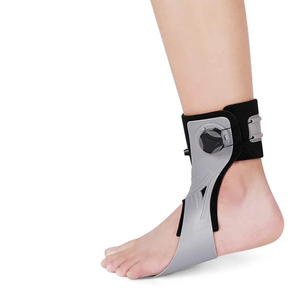 Foot Drop Brace Ankle Support Orthosis with Adjustable Airbag Cushion for Varus and Valgus Correction, Left L