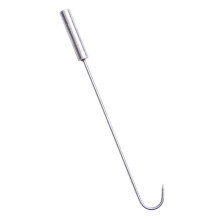 Meat Hook Flipper Long Handle Safety Grip Stainless Steel Barbecue Roasting Tool for BBQ