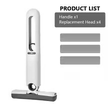 Mini Mop Self Squeeze Mop Powerful Folding Household Clean Tools No Hand Wash Strong Absorbent Mop for Bathroom Kitchen Desktop