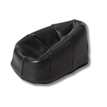 Black PU Leather Pipe Stand with Anti‑Slip Base, Elegant Single Tobacco Pipe Holder for Men Gift