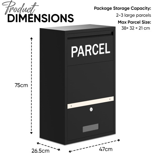 BELOFAY Lockable Large Parcel Box Secure Delivery 2