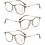 3 Pack Blue Light Blocking Progressive Reading Glasses 3.0x Silver Round Computer Readers 1