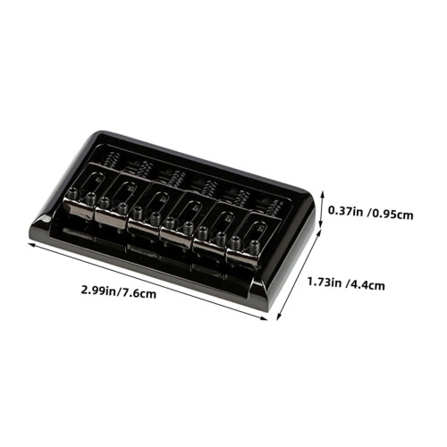Electric Guitar Bridge Plate Replacement Set, Durable 6 String Saddle Bridge with Stable String Alignment 1