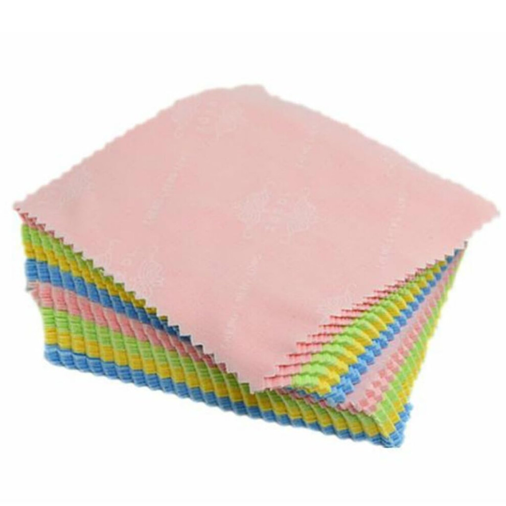 10 Pack Microfiber Cleaning Cloth for Glasses and Screens, Lintâ Scratchâ Reusable Design