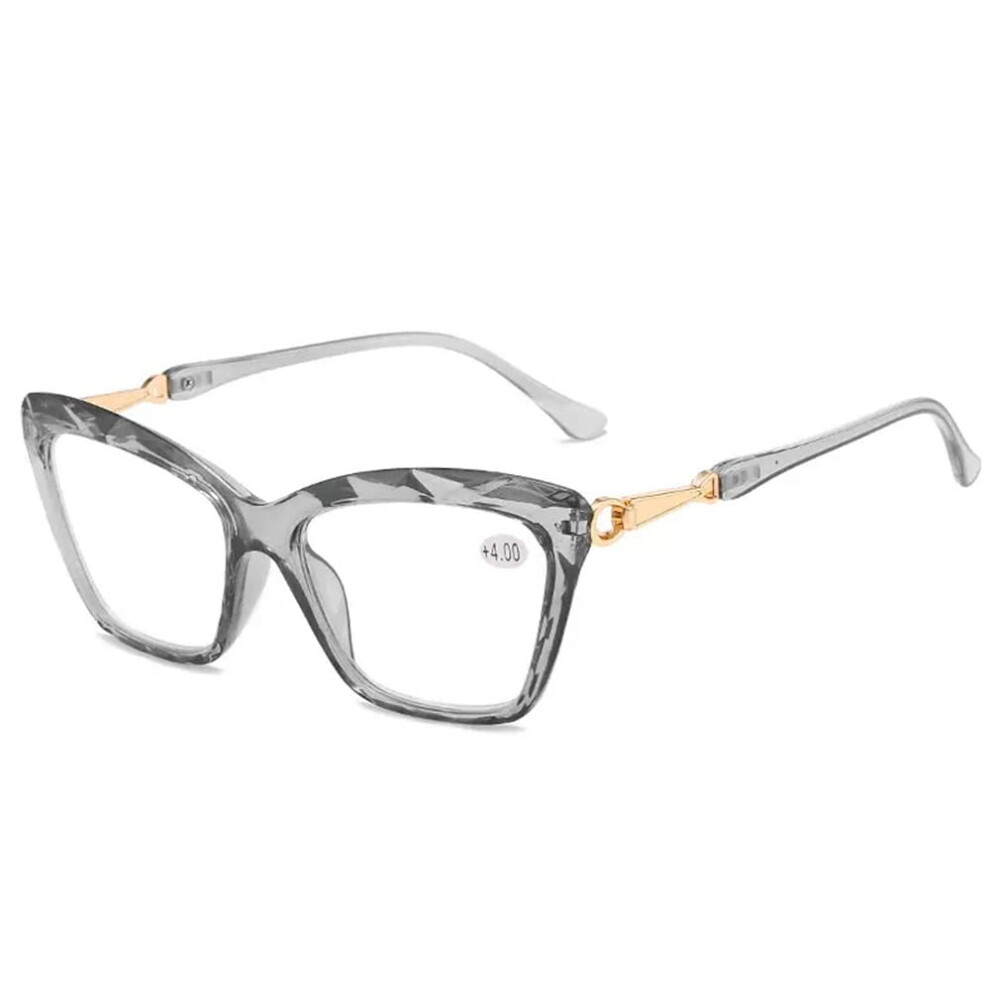 Women's Cat Eye Reading Glasses +3.50 Color G, Stylish Oversized Vintage Readers for Clear Vision