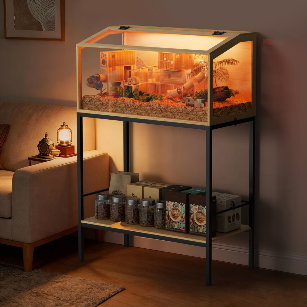 Bingopaw Wooden Hamster Cage Habitat With Storage Shelf
