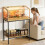 Bingopaw Wooden Hamster Cage Habitat with Storage Shelf 2