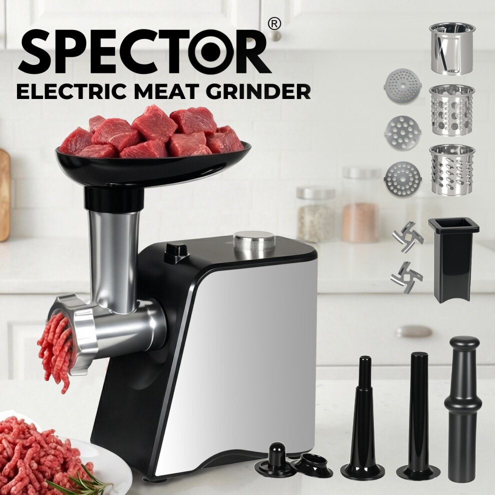 Spector 4-In-1 Electric Meat Grinder Mincer 2800W Sausage Filler Kibbe Maker