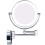 8 Inch Gold Brass Lighted Wall Mounted Makeup Mirror 5X Magnification Foldable Double Sided With Switch 1