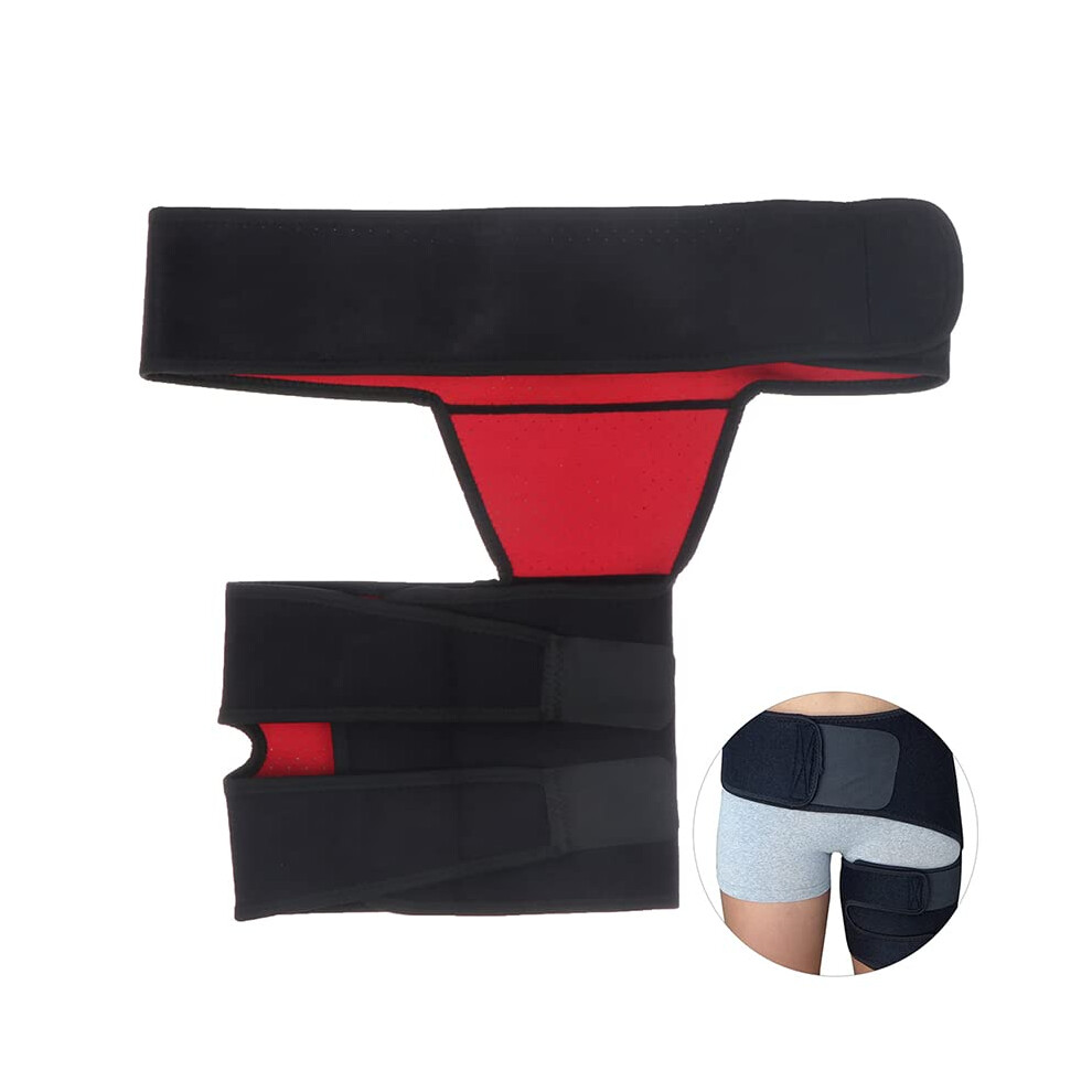 Adjustable Groin Support Brace and Hip Thigh Compression Wrap for Pain Relief and Sports Recovery