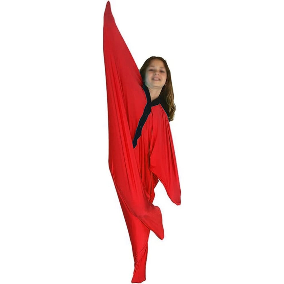 Red Xl Sensory Body Sock For Adults Â Stretchable Full Coverage Design With Reinforced Elastic Seams