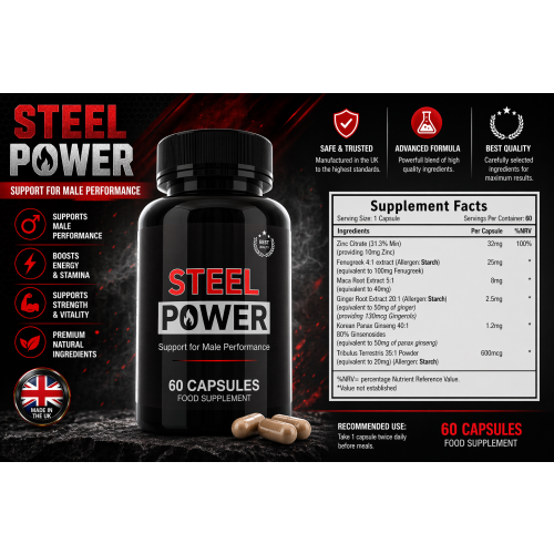 Steel Power Performance Support 60 Capsules 1
