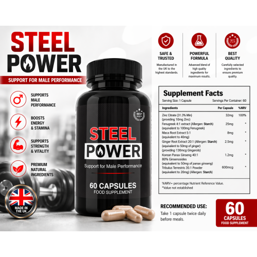 Steel Power Performance Support 60 Capsules