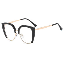 Stylish Oversized Cat Eye Women's Reading Glasses, Blue Light Filter Nonprescription Lenses C1