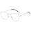 Blue Light Blocking Reading Glasses 2.5x Silver Metal Frame Oval Unisex Lightweight Computer Readers 1