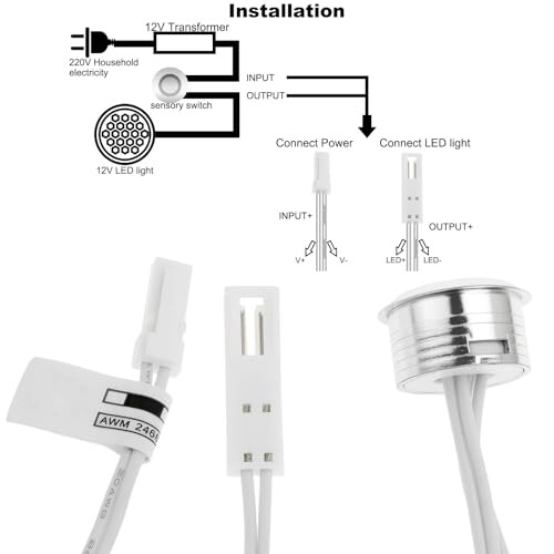 2pcs 12V 24V LED Touch Dimmer Switch for Light Strips Cabinet Kitchen and Bathroom, Easy Replacement 1