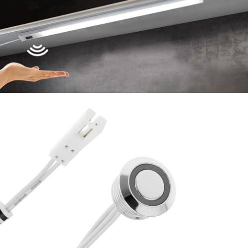 2pcs 12V 24V LED Touch Dimmer Switch for Light Strips Cabinet Kitchen and Bathroom, Easy Replacement 2
