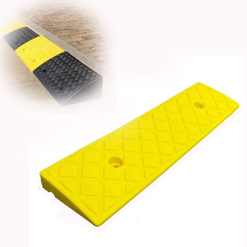 Car Curb Ramp 50x22x5cm AntiâSlip Plastic Driveway Ramp for Wheelchair Scooter and Bike
