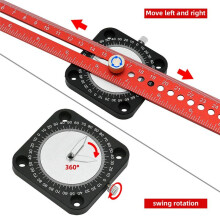 TräBearbetningskompasslinjal 12 Tums Aluminiumlegering Ritningskompass Parallell Vertikal Korsande Linjal T-Typ Ritningslinjal