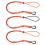 Heavy Duty Retractable Tool Lanyard with Locking Carabiner, Adjustable Bungee Tether, 17lb Limit, 3 Pack 1