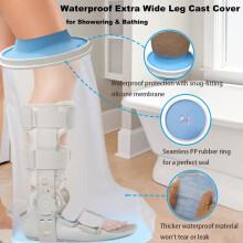 Non-Slip Waterproof Extra Wide Leg Cast Cover for Shower-Protector for Surgery Wounds,Bandage,Large Cast
