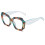 Women's Oversized Cat Eye Blue Light Blocking Reading Glasses 1.25x Large Frame Computer Readers Blue 1