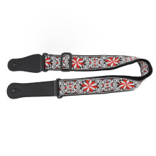 Red Leather Guitar Strap Thickened Comfort Design for Stage Performance Enhanced Visibility