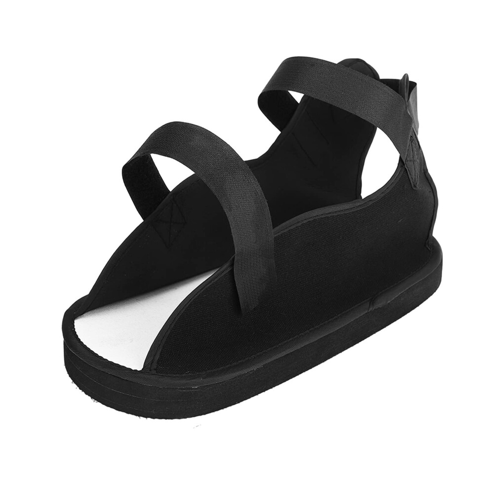 Post Op Shoe with Adjustable Hook Fastener, Non Slip Sole, Orthopedic Recovery Shoe for Swollen Feet (L)