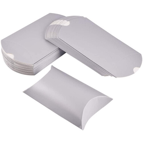 Ασημένιο κουτί μαξιλαριών Kraft 5" x 3" x 1,3" 100 τεμάχια