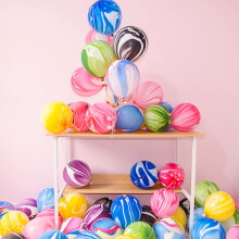 25 cm marmor agat latexballonger 10 st