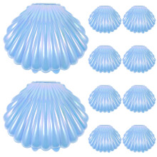 Scatole per caramelle a forma di conchiglia, azzurre, 10 pezzi