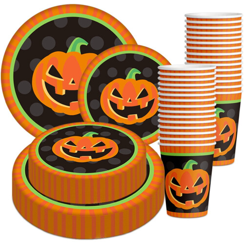 Halloween engangsservicesæt – 10 dele spøgelse &