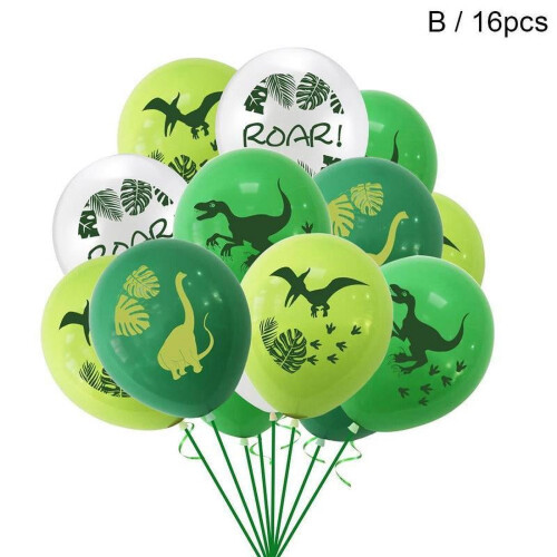 Conjunto de balões de látex com tema de dinossauro e selva, 30 cm (12 polegadas).