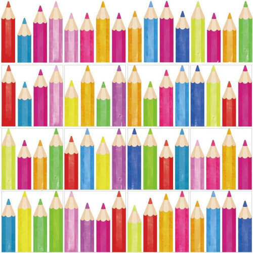 Watercolour Pencil Rub-On Transfers 12 Sheets 140mm
