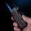Windproof Refillable Torch Lighter with Adjustable Jet Flame and Cigar Punch TLBlack 3